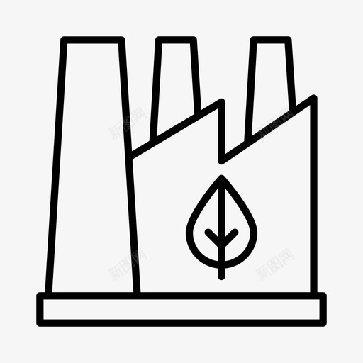 生态工厂生态环保图标svg_新图网 https://ixintu.com 可持续发展 环保 生态 生态工厂 绿色能源