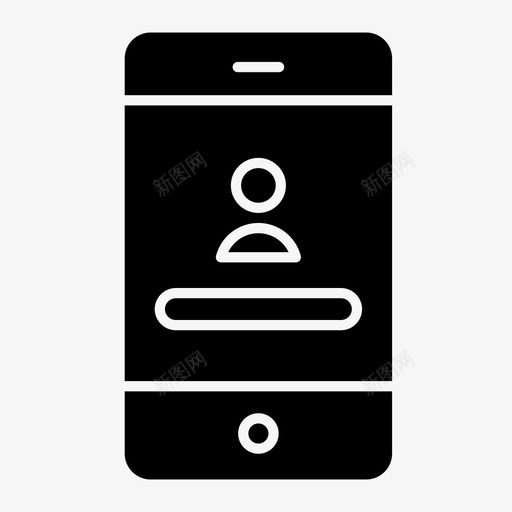 登录页面访问移动登录图标svg_新图网 https://ixintu.com 密码 注册 登录页面 移动登录 网页设计实心图标 访问