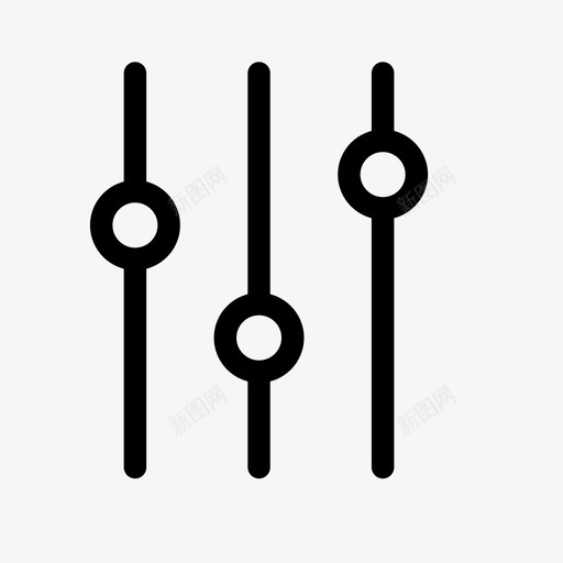 均衡器滑块图标svg_新图网 https://ixintu.com 均衡器 滑块