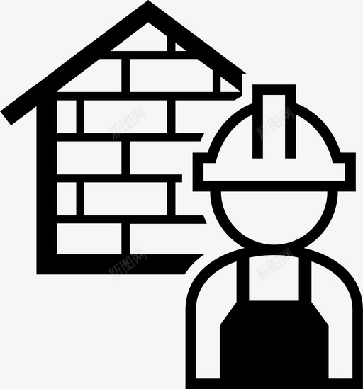 工人建筑物家图标svg_新图网 https://ixintu.com 定位 家 工人 建筑物 目标