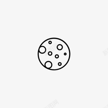 月亮饼干太空物体图标图标