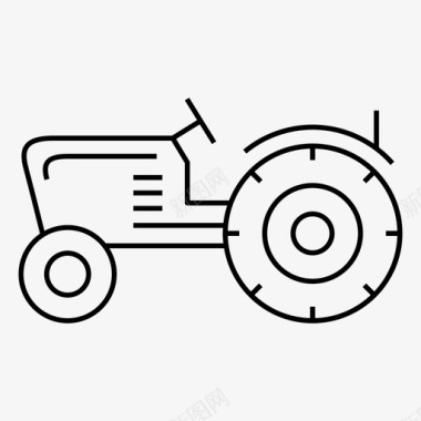 农用拖拉机农业耕作图标图标