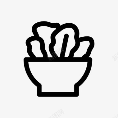 沙拉食物沙拉碗图标图标