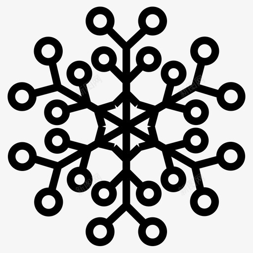 雪晶图案冬天图标svg_新图网 https://ixintu.com 冬天 图案 雪晶