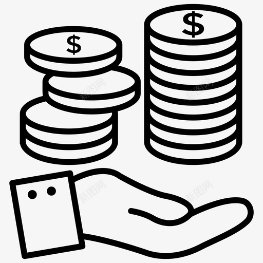 收入月收入薪水图标svg_新图网 https://ixintu.com 个人储蓄 商业和金融 收入 月收入 薪水