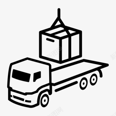 货箱集装箱送货图标图标