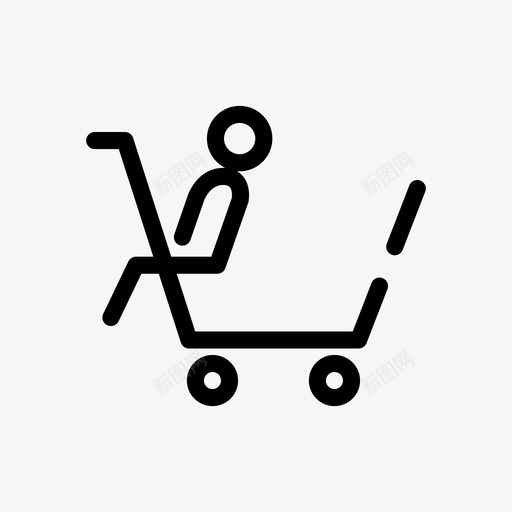 婴儿座椅手推车儿童购物图标svg_新图网 https://ixintu.com 儿童 婴儿座椅手推车 购物 购物中心