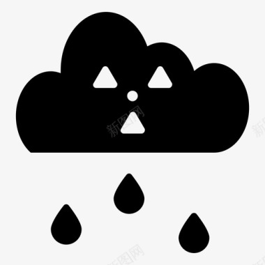 云污染放射性图标图标