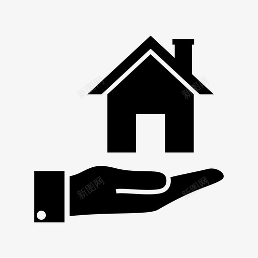 卖房子银行贷款图标svg_新图网 https://ixintu.com 卖房子 房产 房地产 贷款 银行