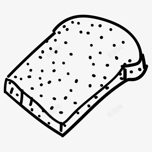 面包片食物面包图标svg_新图网 https://ixintu.com 小麦 面包 面包片 食物