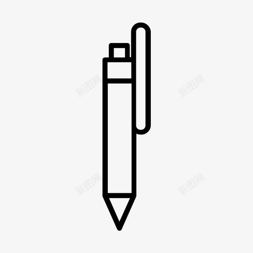 笔圆珠笔留言图标svg_新图网 https://ixintu.com 写作 圆珠笔 学习 留言 笔 纸