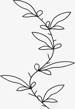 植物树枝绿色植物图标图标