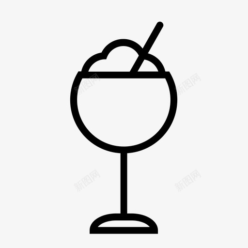 冰沙饮料食物图标svg_新图网 https://ixintu.com 冰沙 牛奶 甜冰沙 食物 食物和烹饪 饮料