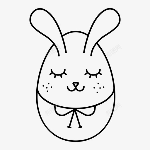 复活节彩蛋兔子性格图标svg_新图网 https://ixintu.com 乐趣 兔子 复活节彩蛋 性格