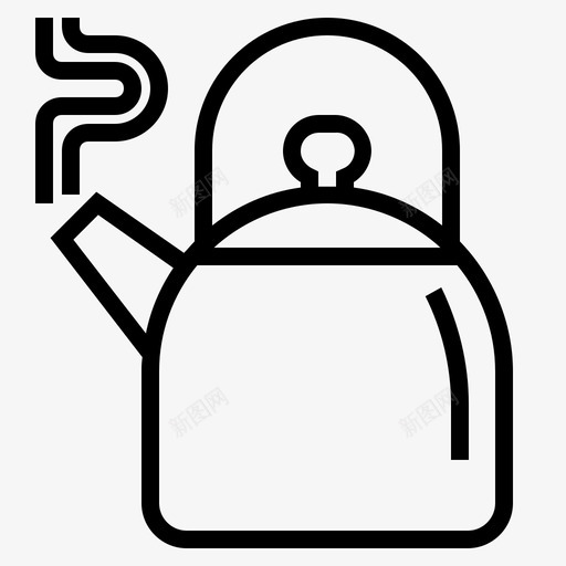 水壶煮沸器炊具图标svg_新图网 https://ixintu.com 厨房 厨房和炊具 水壶 炊具 煮沸器 茶壶