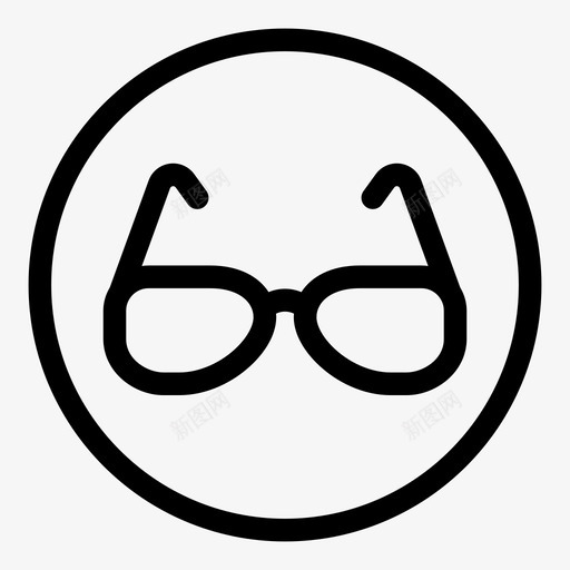 眼镜灰化现代图标svg_新图网 https://ixintu.com 光学 基本pt1 灰化 现代 眼镜 风格