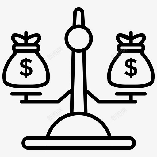 货币平衡平衡重量图标svg_新图网 https://ixintu.com 商业和金融 平衡 货币平衡 重量 重量平衡
