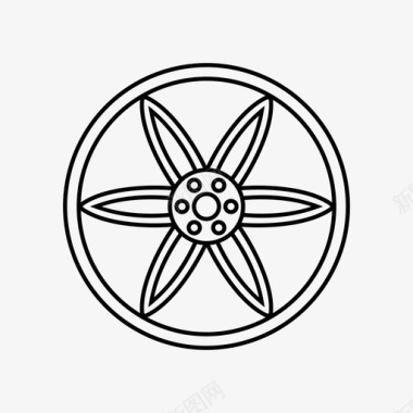 轮辋汽车轮胎图标图标