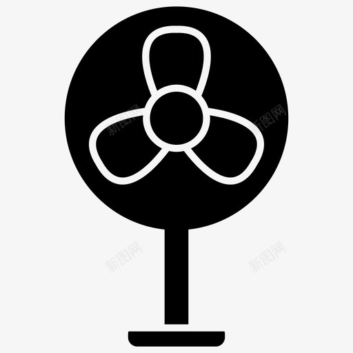 风扇空气冷却器电器图标svg_新图网 https://ixintu.com 夏季 家用电器 电器 空气冷却器 风扇