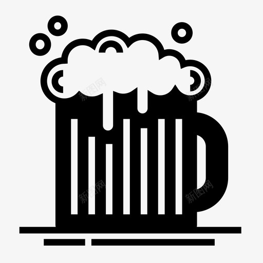 啤酒酒吧饮料图标svg_新图网 https://ixintu.com 厨房字形图标 啤酒 玻璃杯 酒吧 饮料