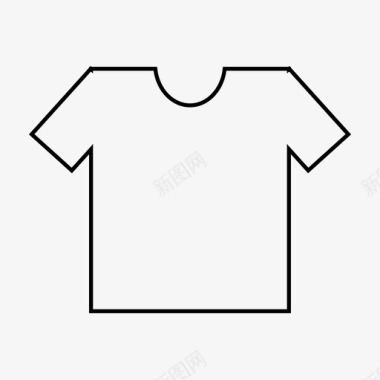 服装T恤网络用户界面线图标图标