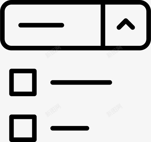 下拉列表界面项目图标svg_新图网 https://ixintu.com ux 下拉列表 列表 用户界面精简 界面 选择 项目