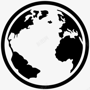 全球地图集地球图标图标
