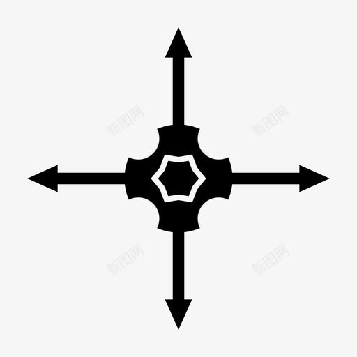 箭头方向地图图标svg_新图网 https://ixintu.com 地图 导航 方向 移动 箭头