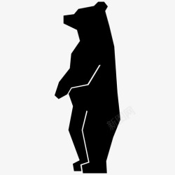 站立的熊猫熊动物森林图标高清图片