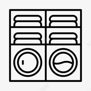 洗衣房电器干衣机图标图标