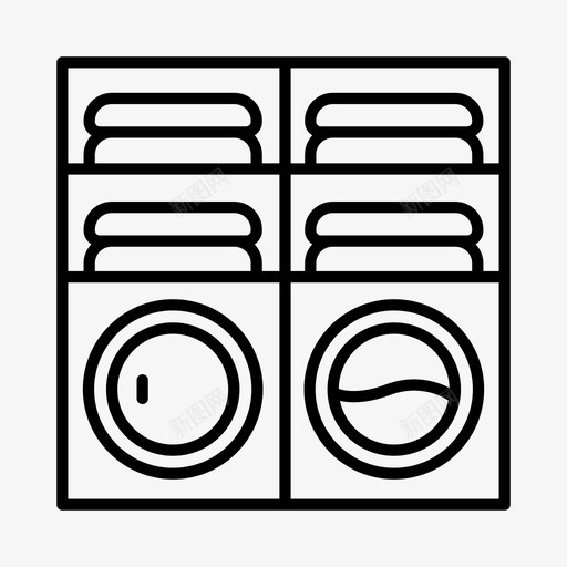 洗衣房电器干衣机图标svg_新图网 https://ixintu.com 家用 干衣机 洗衣房 洗衣机 电器