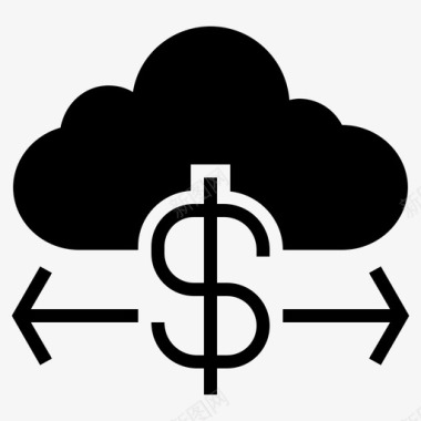 网上银行云业务货币交易图标图标