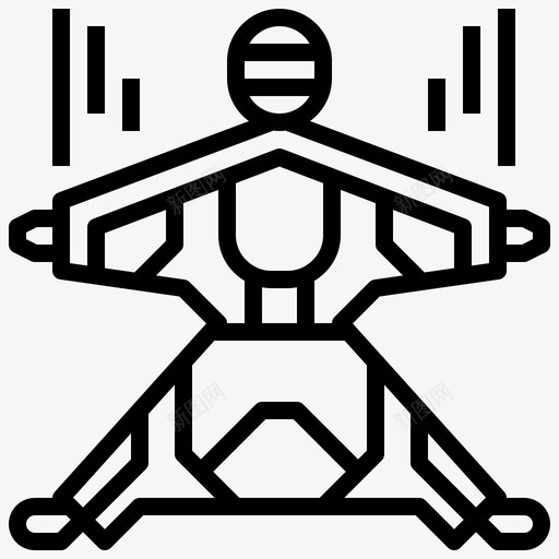 翼装冒险健身图标svg_新图网 https://ixintu.com 健身 冒险 翼装 跳跃 运动 运动装备