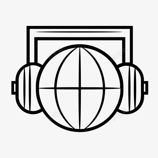 世界音乐节拍全球图标svg_新图网 https://ixintu.com 世界音乐 全球 耳机 节拍 音乐