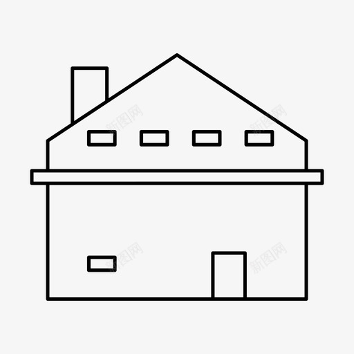复式公寓建筑物住宅图标svg_新图网 https://ixintu.com 住宅 复式公寓 建筑物 房地产