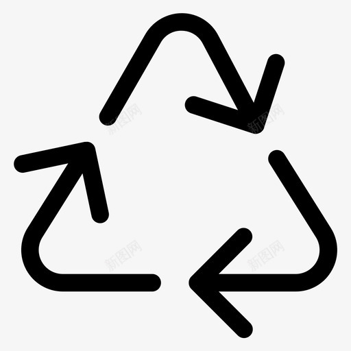 回收刷新再利用图标svg_新图网 https://ixintu.com 三角形 再利用 刷新 回收 垃圾 清晰的界面