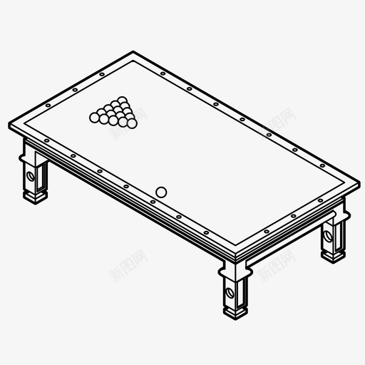 台球桌台球娱乐图标svg_新图网 https://ixintu.com 台球 台球桌 娱乐 游戏