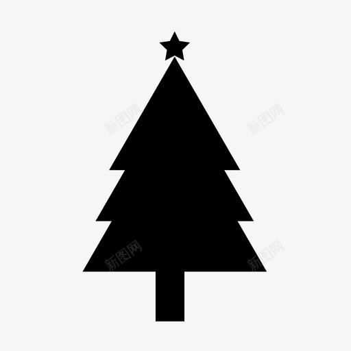 圣诞树森林树叶图标svg_新图网 https://ixintu.com 圣诞树 树叶 森林 植物
