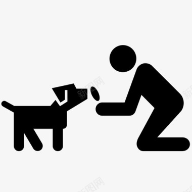 喂狗狗食物图标图标