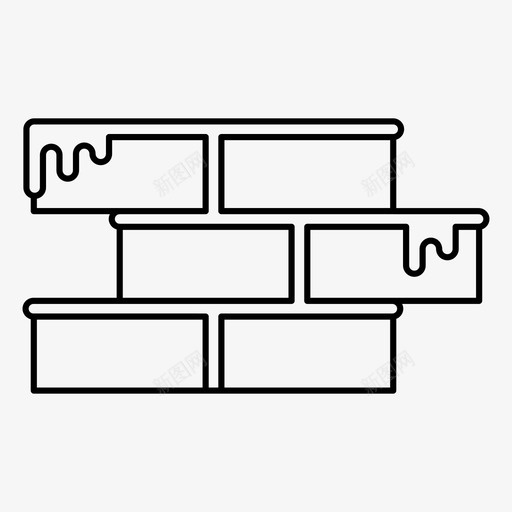 砖墙砌砖建筑图标svg_新图网 https://ixintu.com 建筑 混凝土 砌砖 砖墙