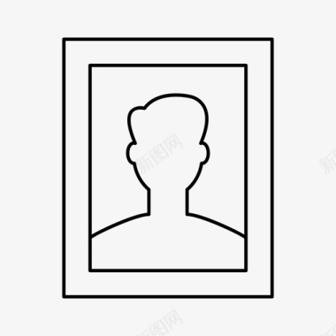 用户肖像展览相框图标图标