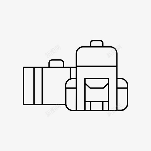 采购产品包背包行李图标svg_新图网 https://ixintu.com 手提箱 旅行 背包 行李 采购产品包 难民和流离失所