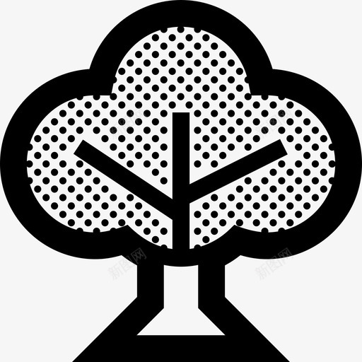 树木自然植物图标svg_新图网 https://ixintu.com 木材 树木 植物 粗粗的轮廓点缀其间 自然