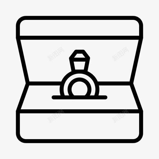 订婚钻石珠宝图标svg_新图网 https://ixintu.com 戒指 珠宝 订婚 购物 购物和电子商务线图标第一卷 钻石