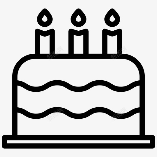 生日蛋糕庆祝甜点图标svg_新图网 https://ixintu.com 庆祝 杂项1 甜点 生日蛋糕 聚会 食物