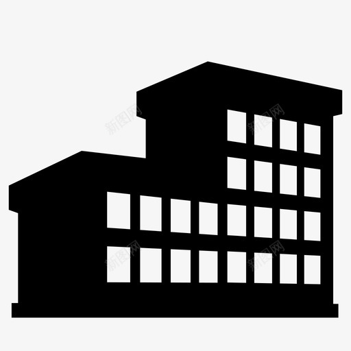 大型建筑公寓城市图标svg_新图网 https://ixintu.com 公司 公寓 医院 城市 大型建筑 建筑
