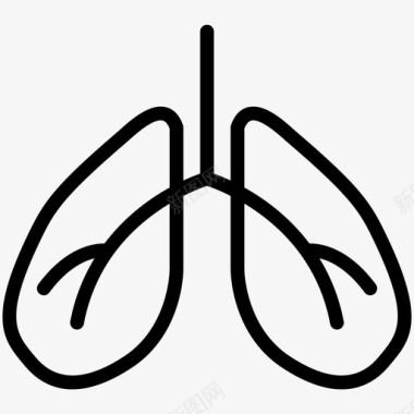 肺解剖学呼吸图标图标