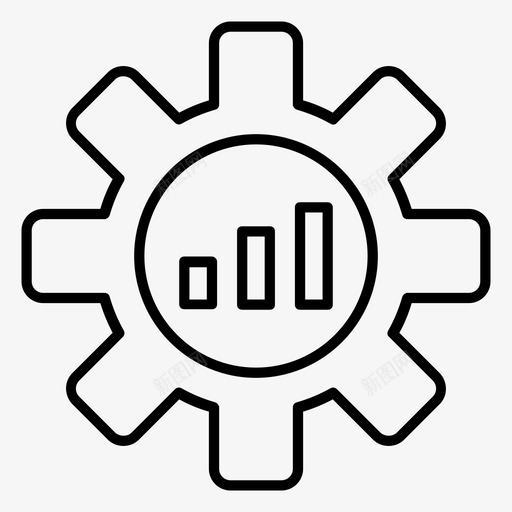 工具图表齿轮图标svg_新图网 https://ixintu.com 图表 工具 统计薄 设置 齿轮