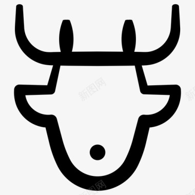 鹿鹿动物鹿角图标图标