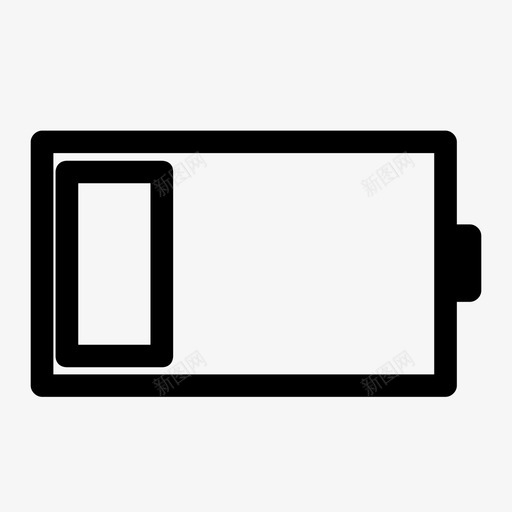 低电量充电智能手机图标svg_新图网 https://ixintu.com 低电量 充电 智能手机